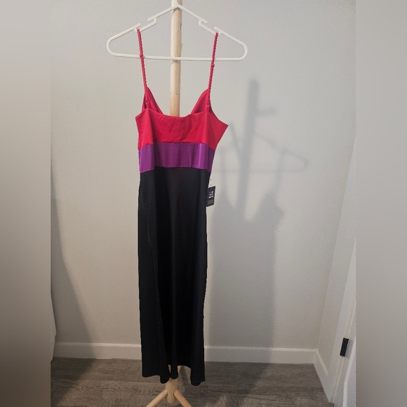 Express Red, Pink, and Black Midi Skirt - Picture 5 of 5